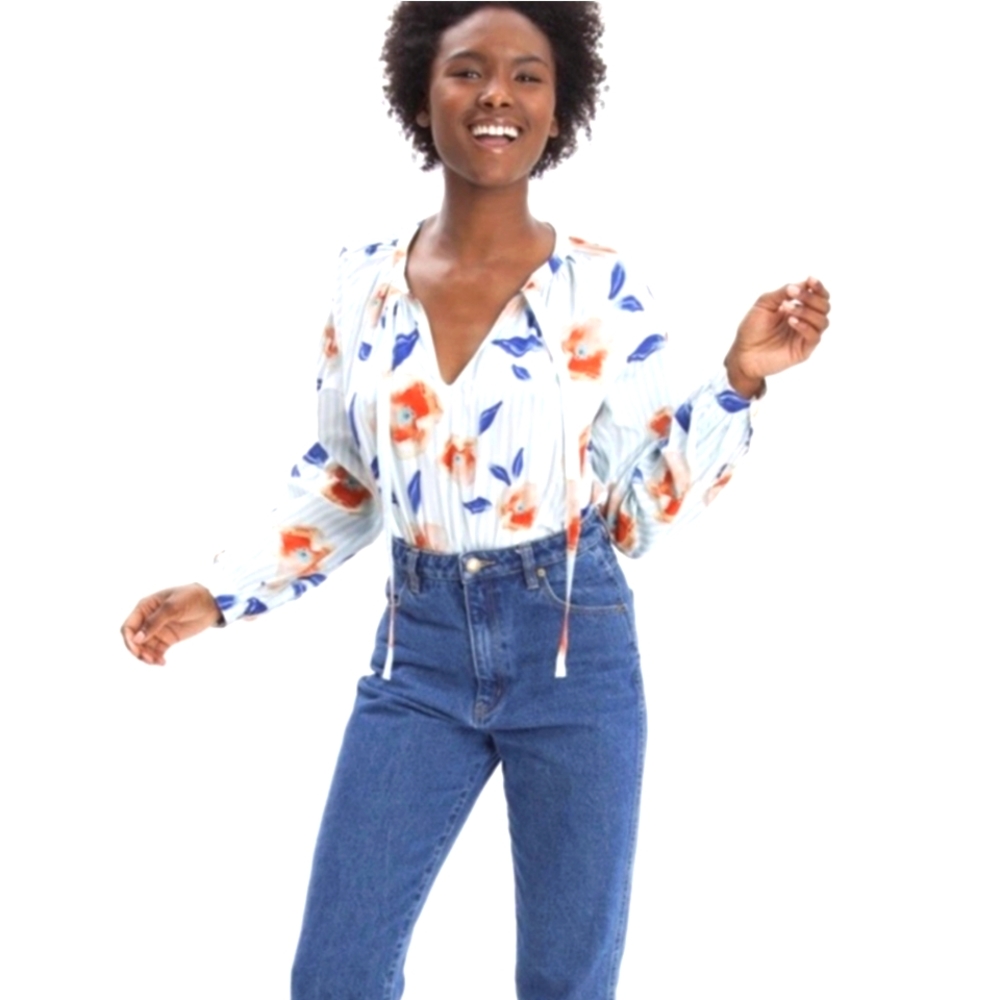 Tucker NYC Tie Neck Blouse